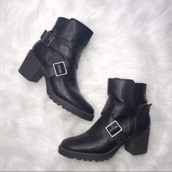 BONGO Shoes - Bongo chunky ankle boots faux leather size 10